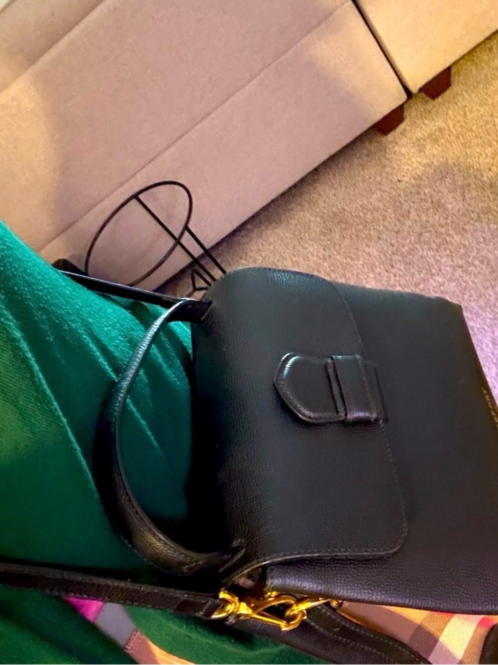 Burberry Black Top-Handle Shoulder Bag - Picture 4 of 10